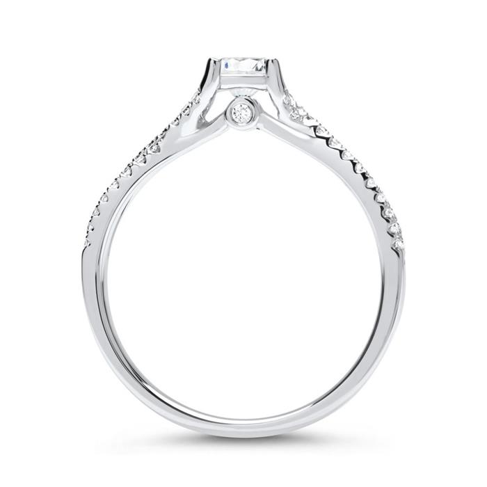 Ring 950er Platin mit Diamanten