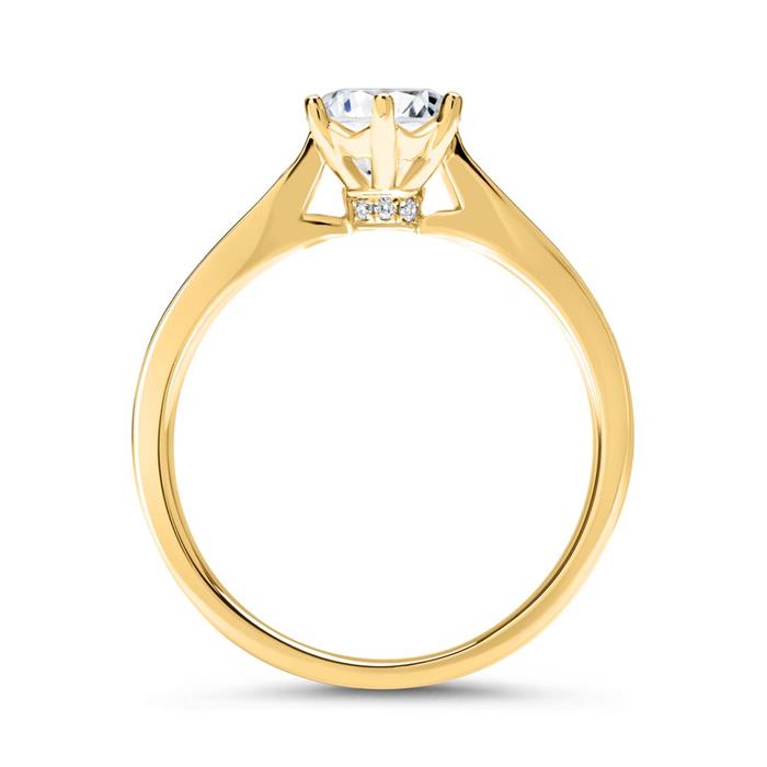 Verlovingsring 14 karaat goud met Diamanten