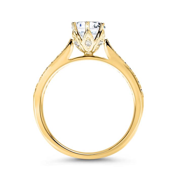 18 karaat gouden ring met Diamanten