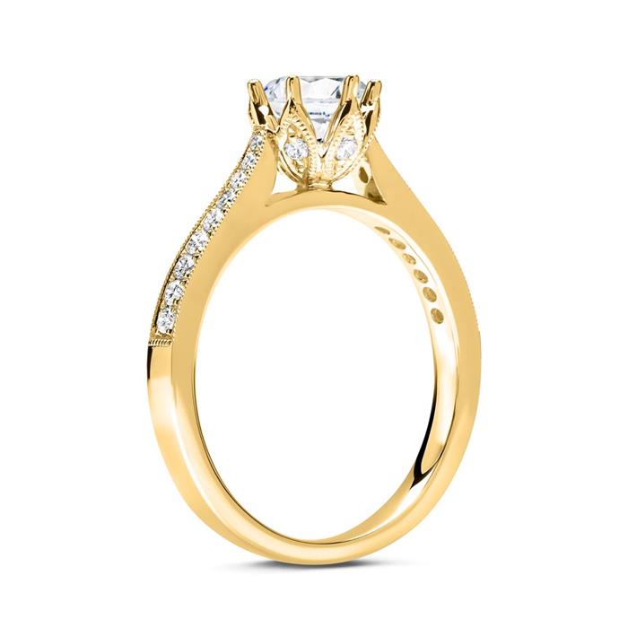Vul in Brouwerij binnenvallen Brilladia 18 karaat gouden ring met diamanten DR0118SL-18KG