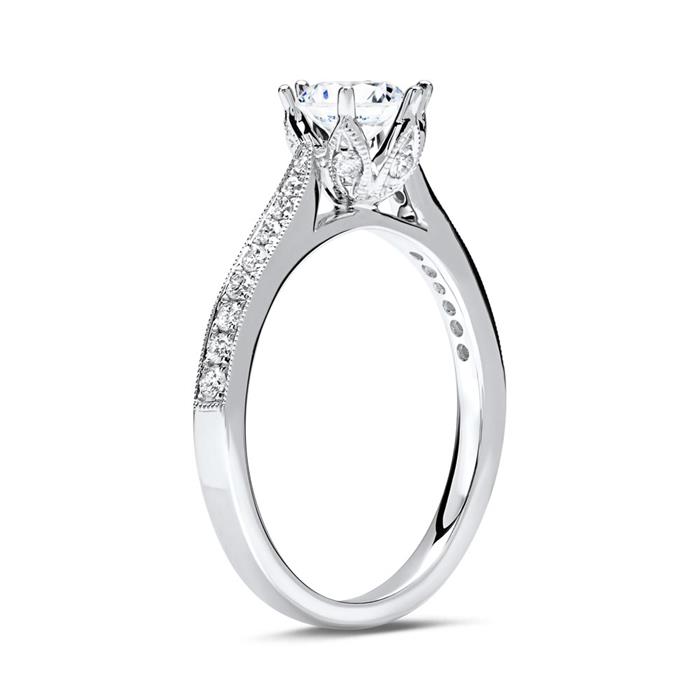 Engagement ring 950 platinum with diamonds