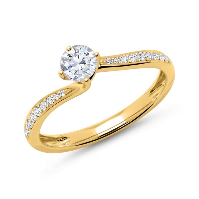 Ring 18ct gold with diamonds