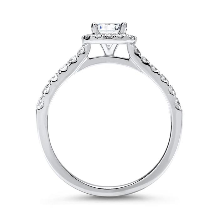 950 platinum halo ring with diamonds