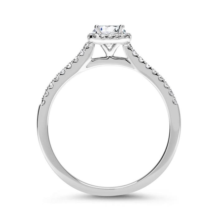 750er Weißgold Ring mit Diamanten