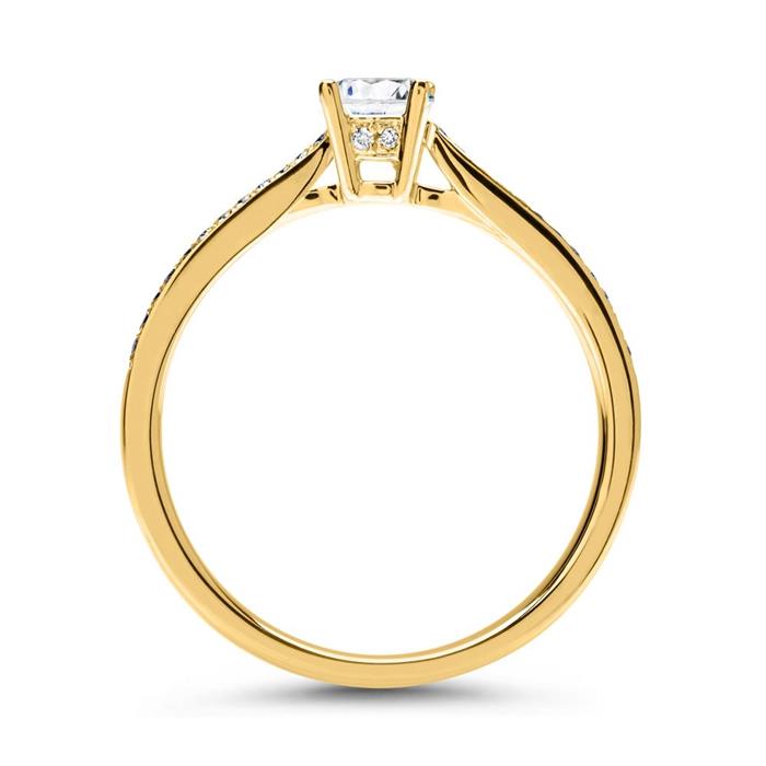 Ring 750 gold with diamonds DR0134-18Kg