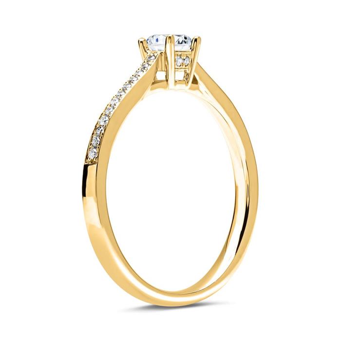 Ring 750 gold with diamonds DR0134-18Kg