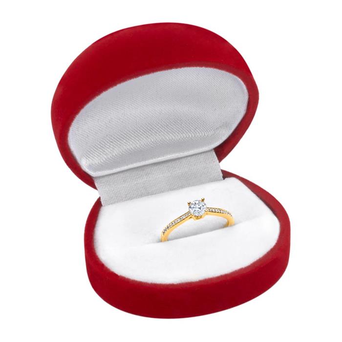 Ring 585 gold with diamonds DR0134-14KG