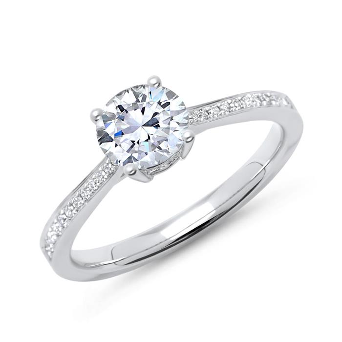 Engagement ring 950 platinum with diamonds