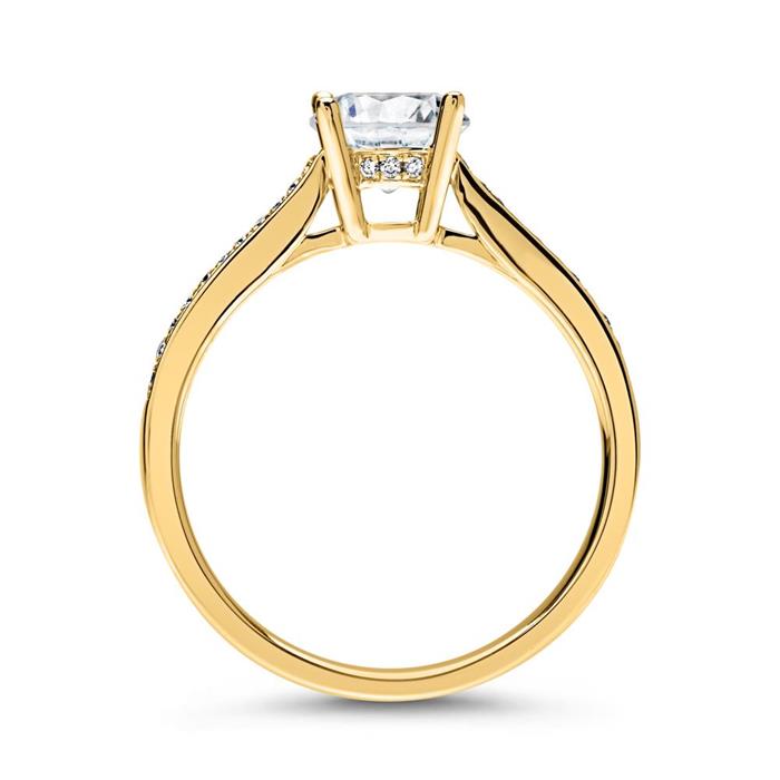 14 quilates anillo de oro con diamantes dr0136-14 quilatesg