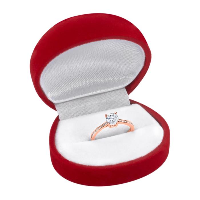 750 rose gold ring with diamonds DR0136-18KR