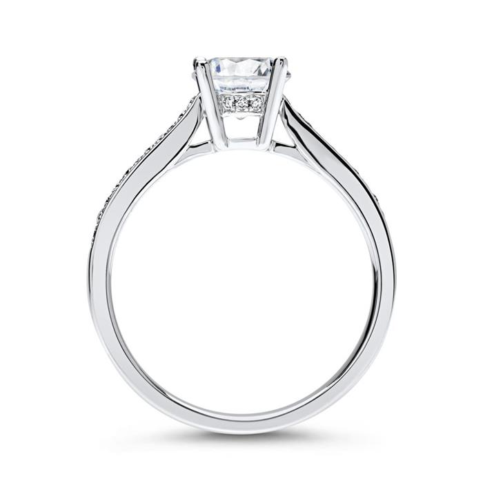 750er Weißgold Ring mit Diamanten DR0136-18KW