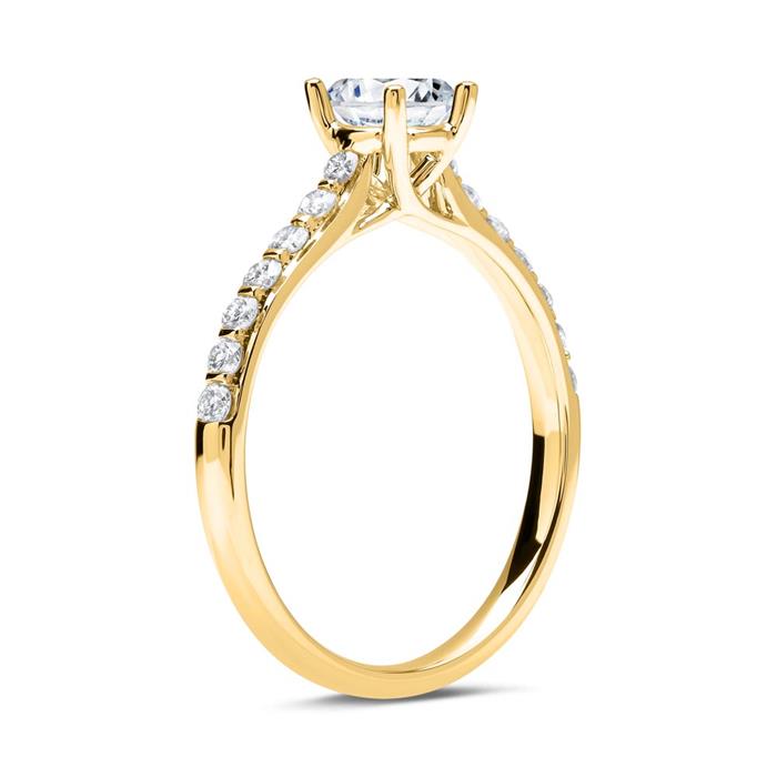 Ring 585er Gold mit Diamanten