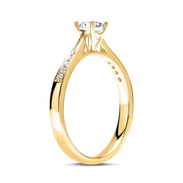 Ring 18ct gold with diamonds