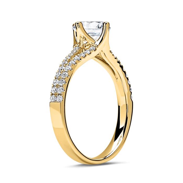 Ring 750er Gold mit Diamanten