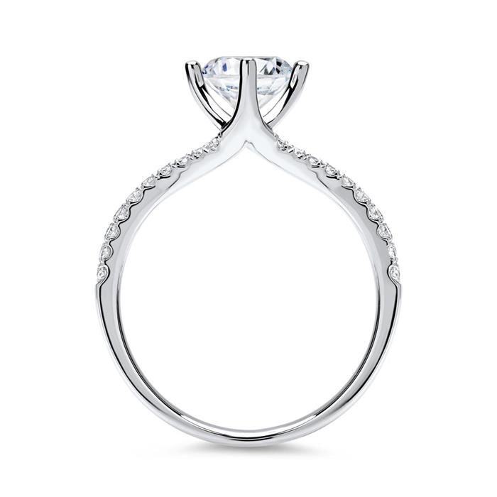 Ring 950 platinum with diamonds
