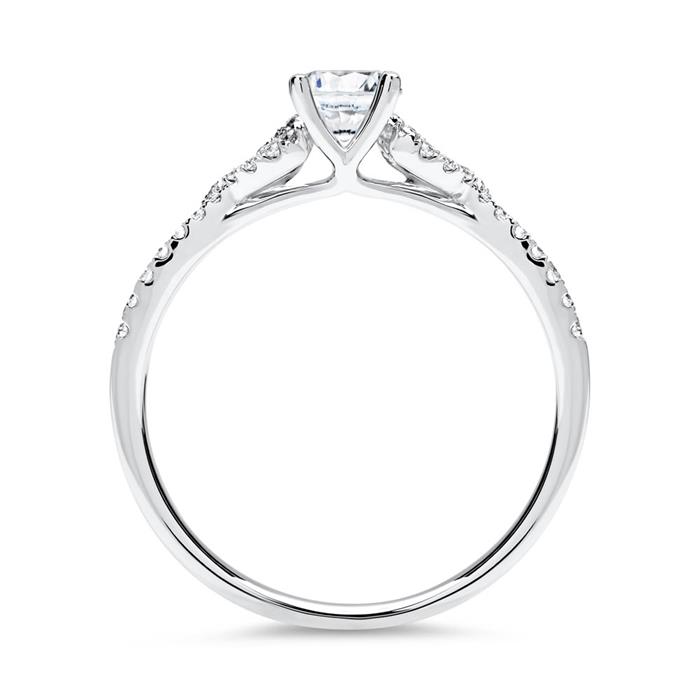 14ct white gold ring with diamonds