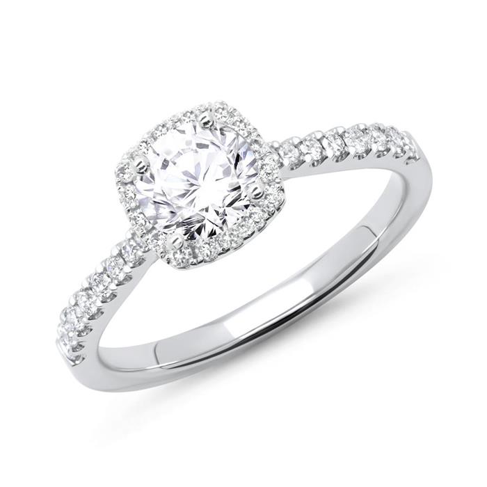 950 platinum engagement ring with diamonds