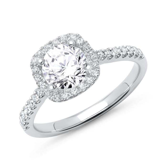 950 platinum halo ring with diamonds