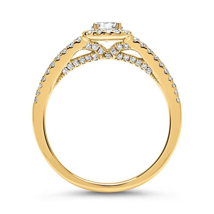 Ring 18ct gold with diamonds