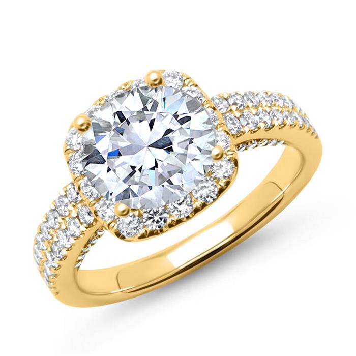 Ring 18ct gold with diamonds