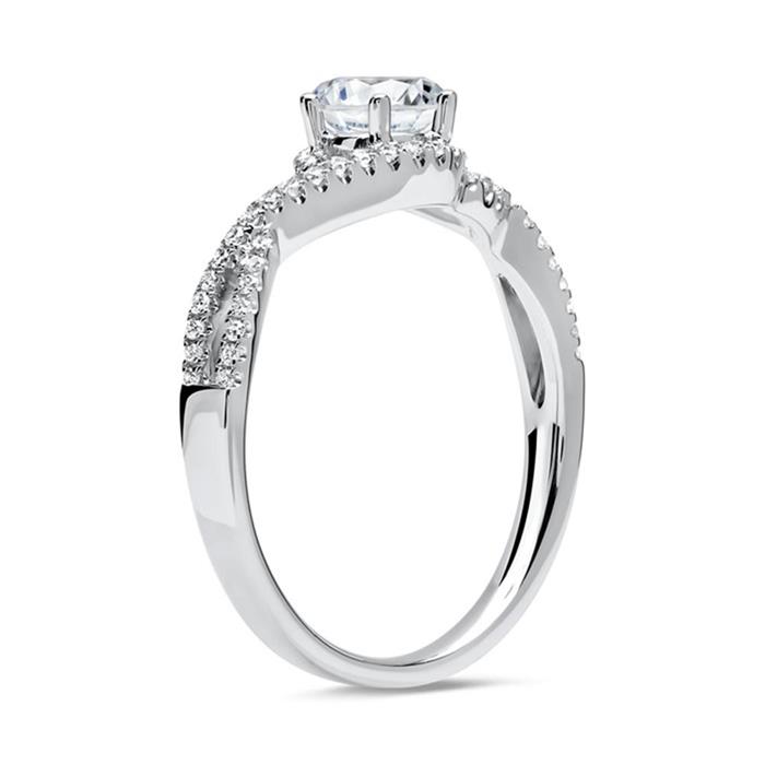 Ring 950 platinum with diamonds