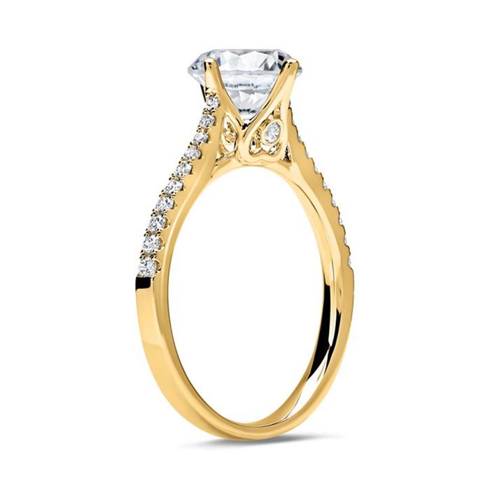 750er Gold Ring mit Brillanten