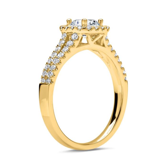 Ring 18ct gold with diamonds