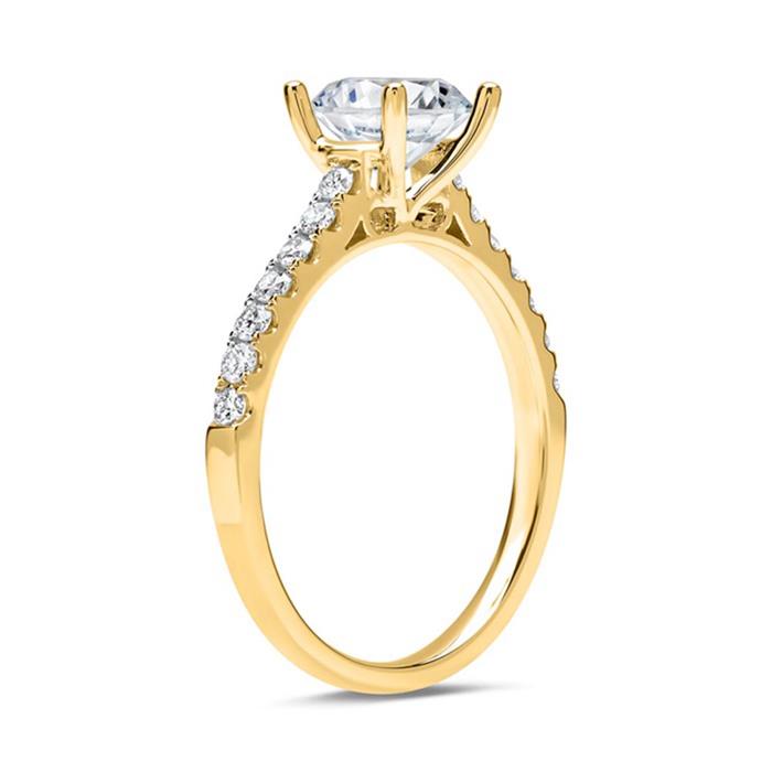 Ring 18 karaat goud met Diamanten
