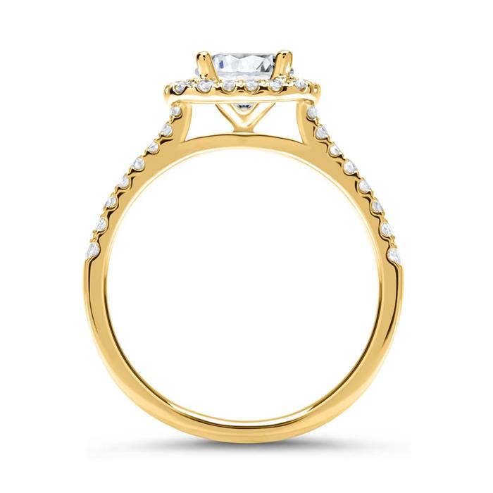 Engagement ring 14ct gold with diamonds