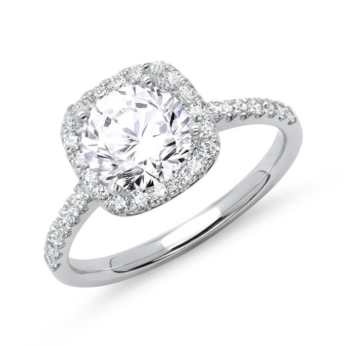 Engagement ring 950 platinum with diamonds