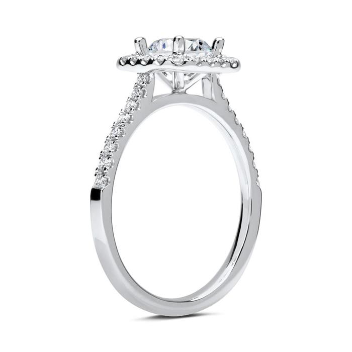 Engagement ring 950 platinum with diamonds