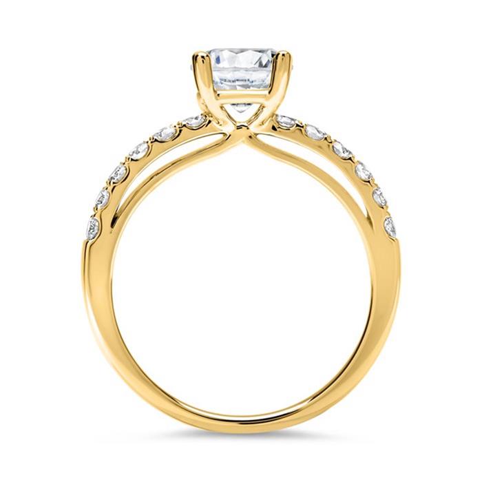 18ct gold engagement ring with diamonds