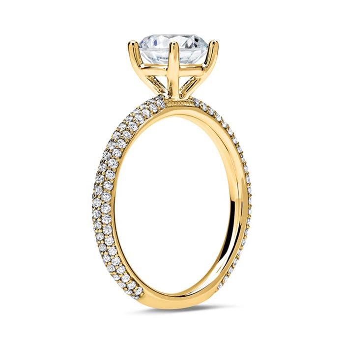 Ring 585er Gold mit Diamanten