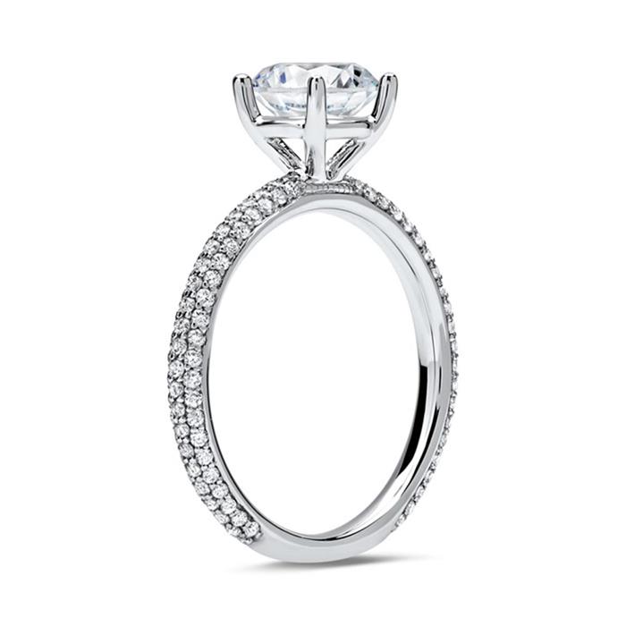 Ring 18ct white gold with diamonds