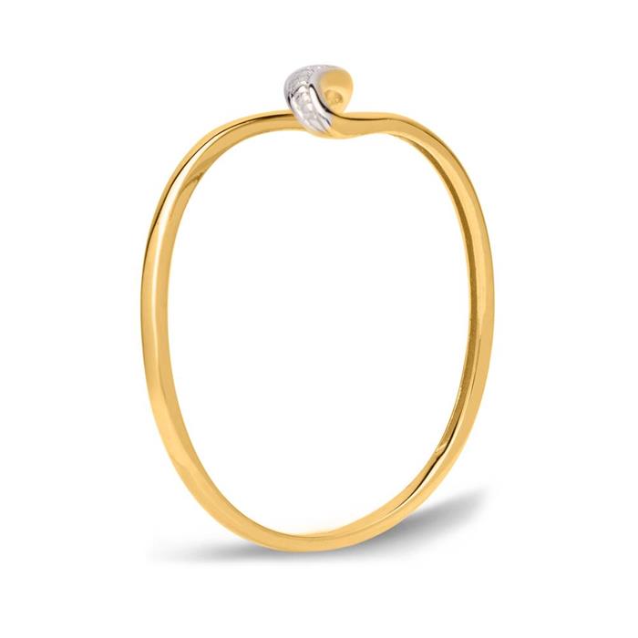 Ring 585er Gelbgold Diamant 0,0052 ct.