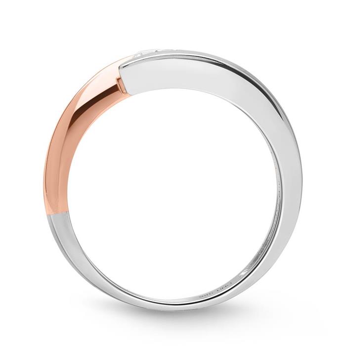 Damen-Ring 585er Weißgold 3 Diamanten 0,16 ct.