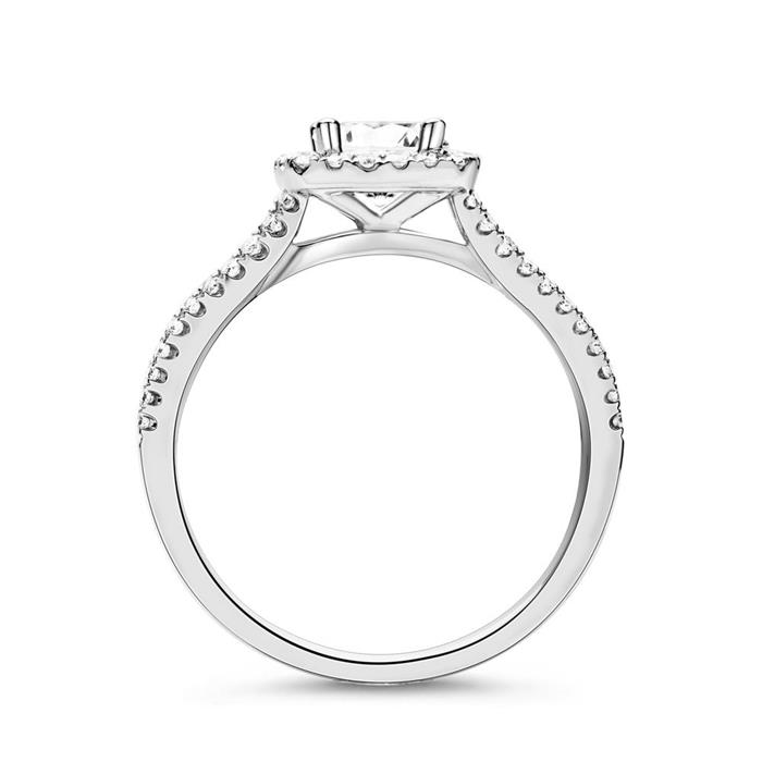 Ring white gold 18 carat with diamonds