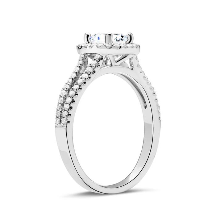 Ring white gold 18 carat with diamonds