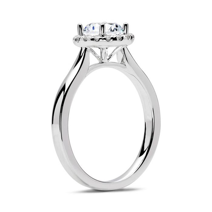 Engagement ring 950 platinum with diamonds