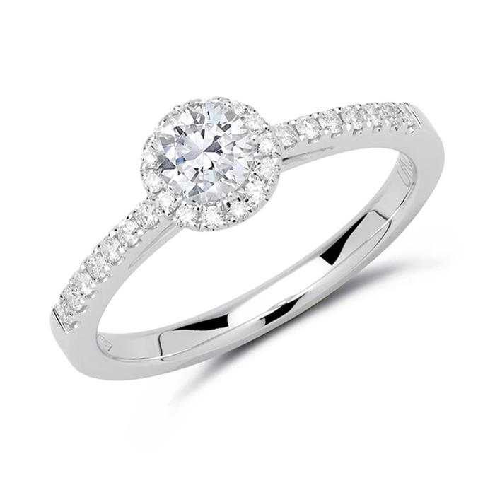 Engagement ring 950 platinum with diamonds