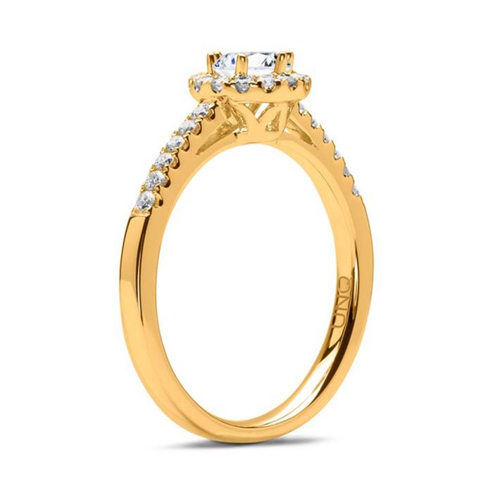 14ct Gold Engagement Ring With Diamonds