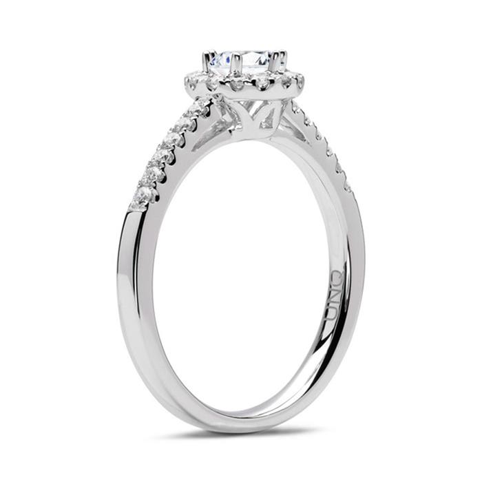 14ct white gold engagement ring with diamonds