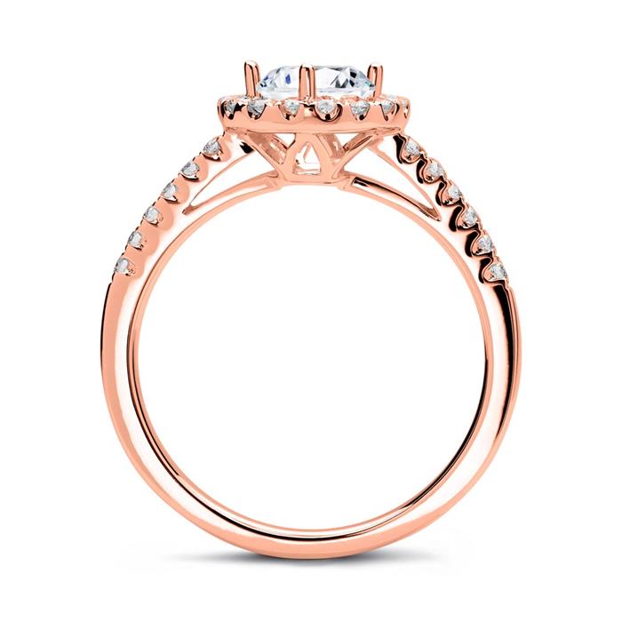 Diamantring 585er Roségold