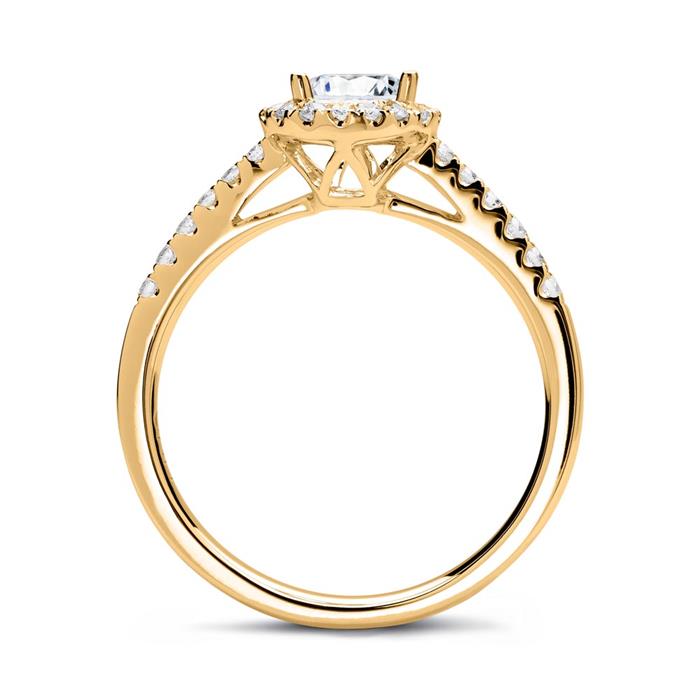 14 karaat gouden ring met Diamanten