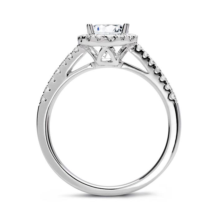 Engagement ring 950 platinum with diamonds