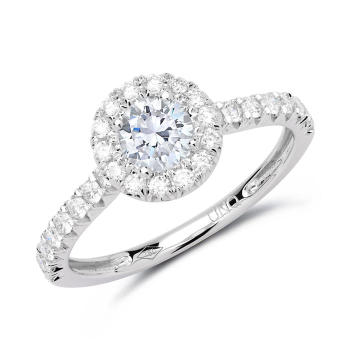 Engagement ring 950 platinum with diamonds