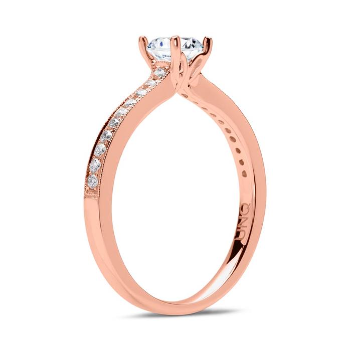 Ring 18 karaat roségoud met Diamanten