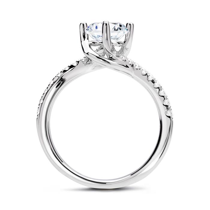 Diamant ring 18 karaat witgoud
