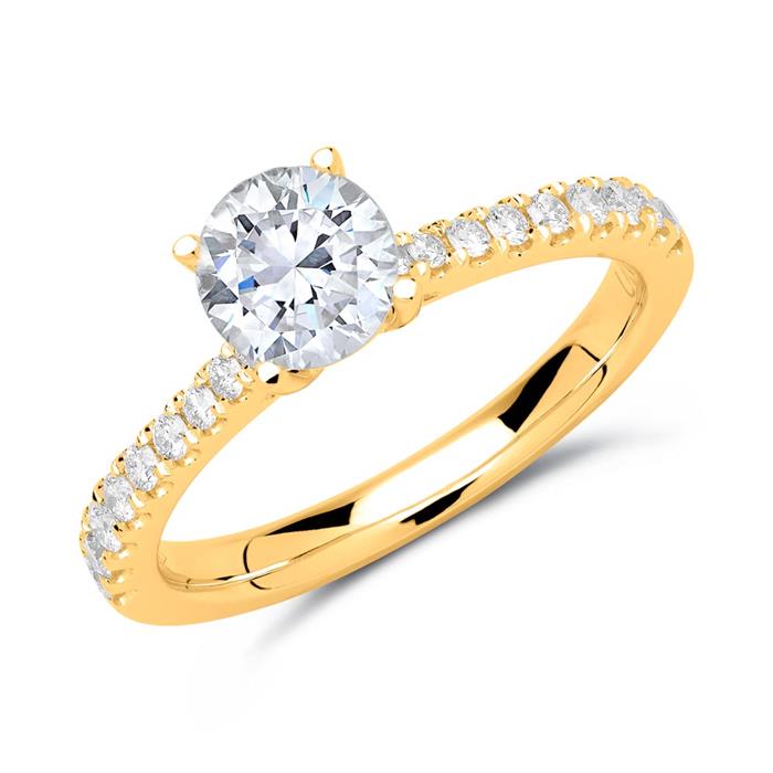 750er Gold Ring mit Brillanten