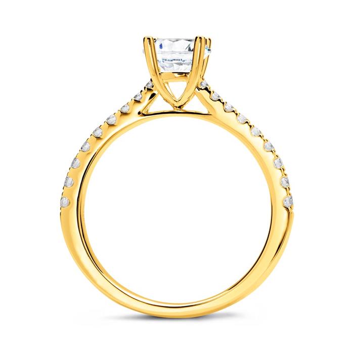 750er Gold Ring mit Brillanten